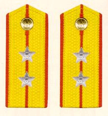 中国军队中军衔和肩章的搭配